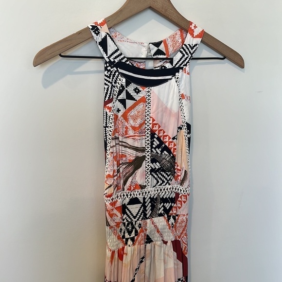 Anthropologie Abel the Label Aztec Geo Print Halter Maxi Dress Size M - Picture 4 of 10